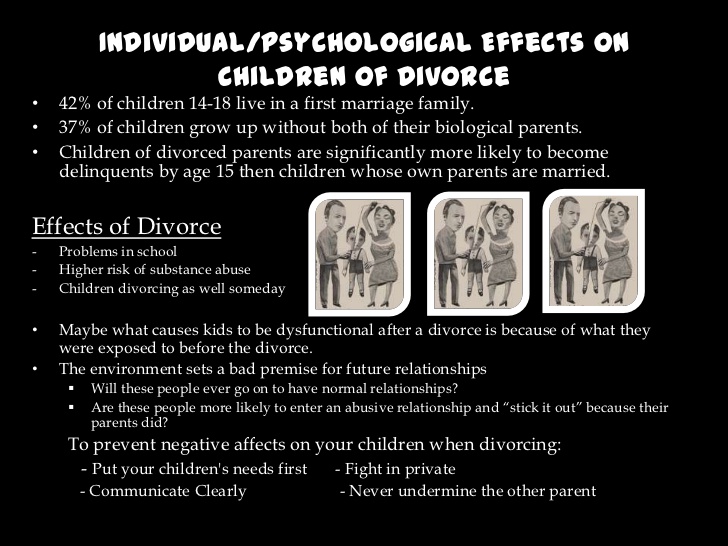 How does divorce impact a child