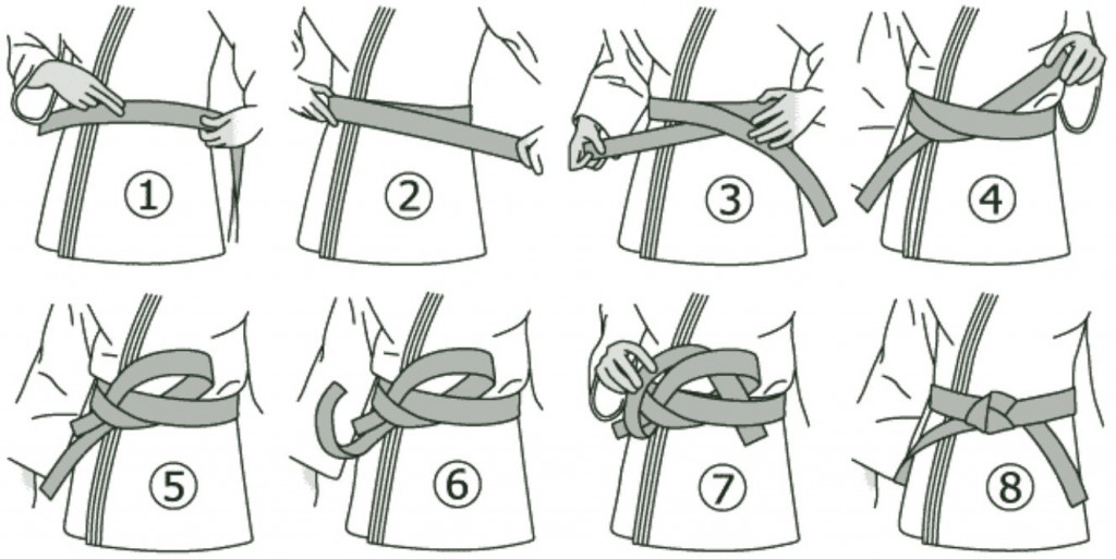 How to tie karate belt child