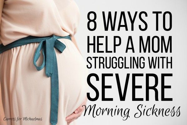 How to help severe morning sickness