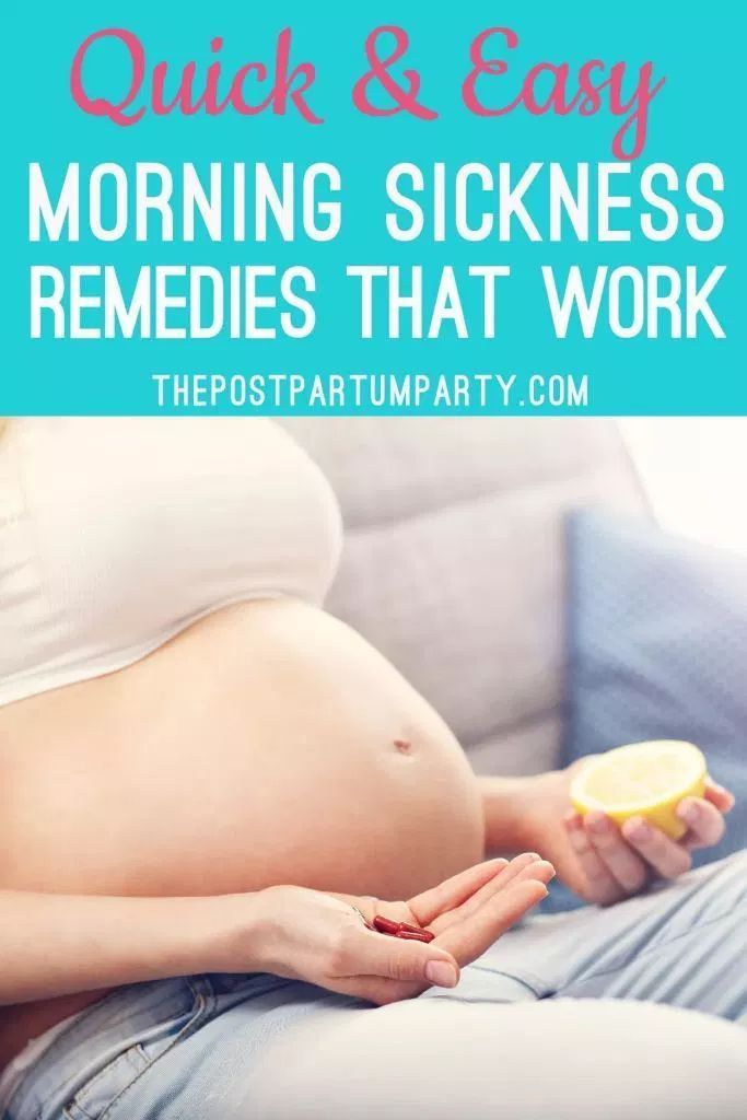 Combatting morning sickness