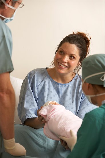 Birth of a baby in hospital