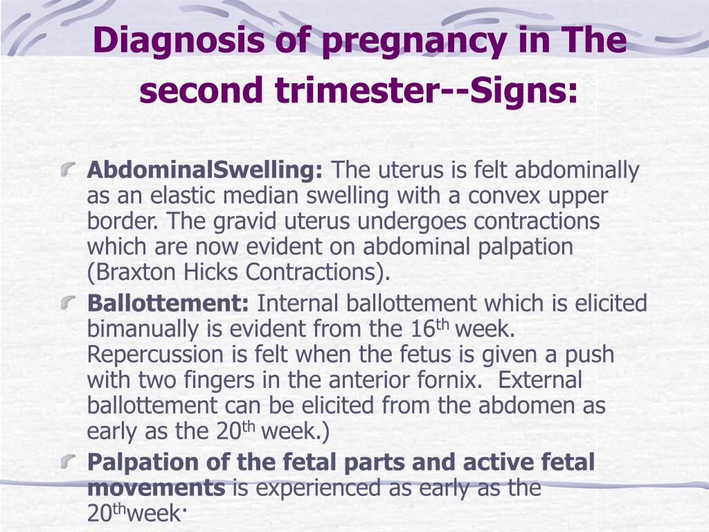 Second trimester pains