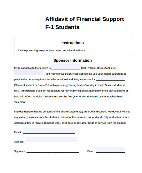 Parent financial support