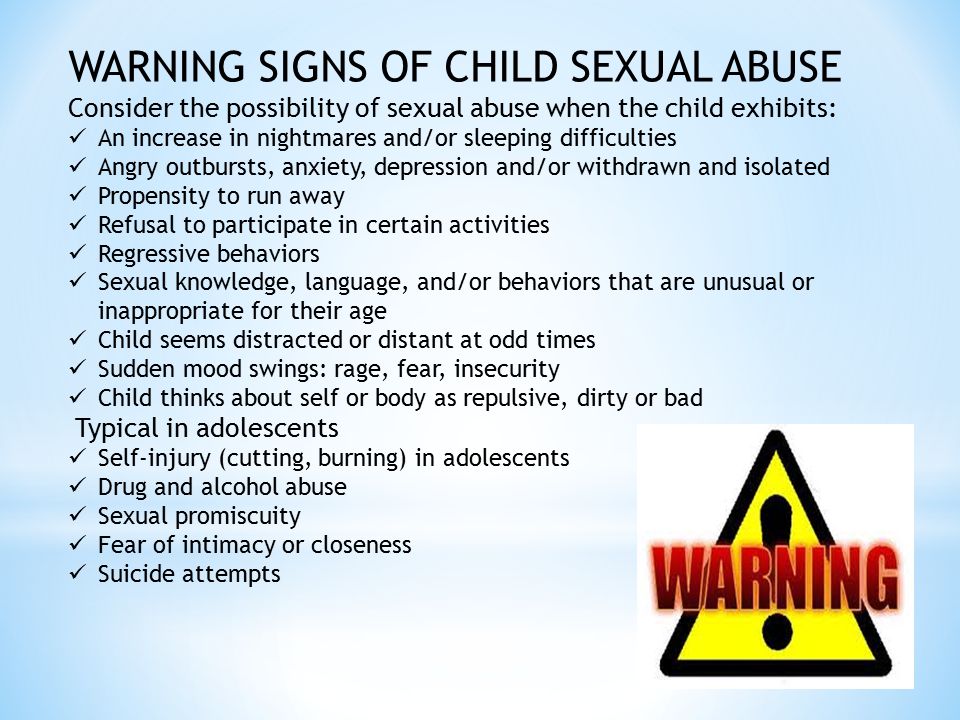 Signs your child has been molested