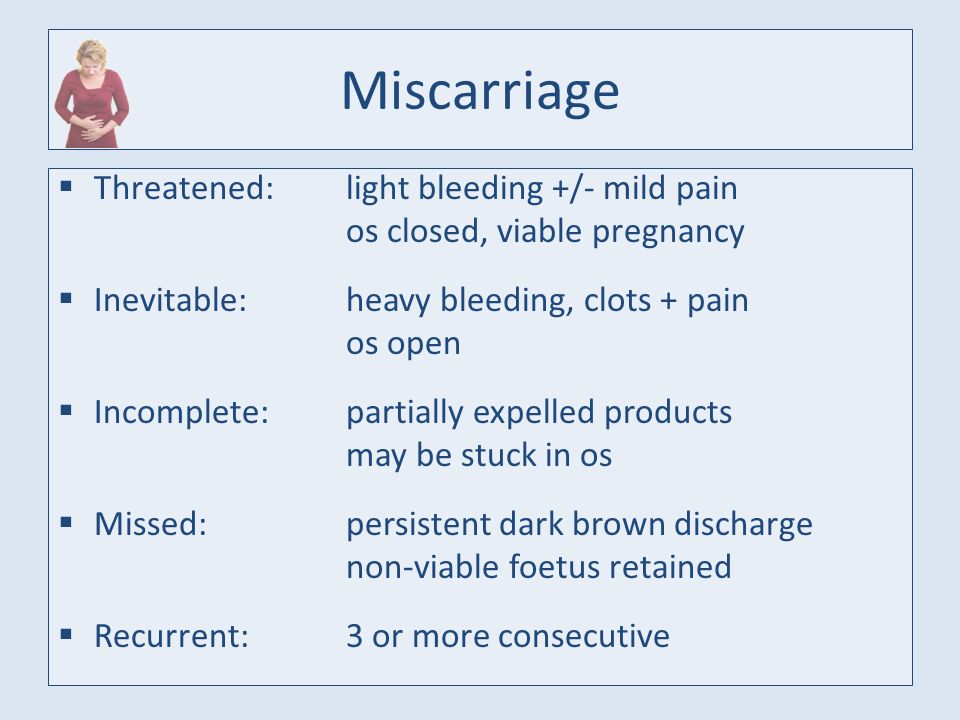 What can cause an early miscarriage