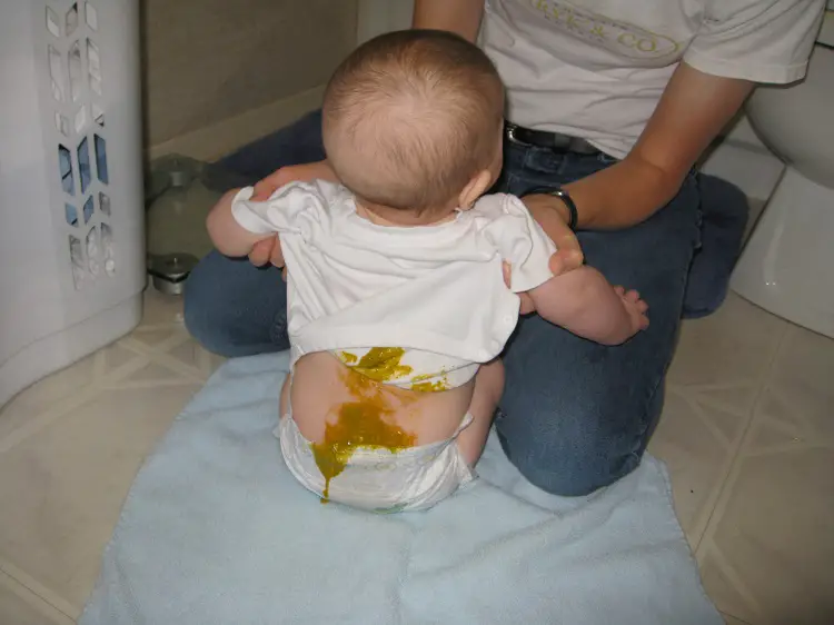 Baby has solid poop