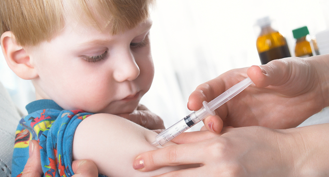 Measles treatment in child